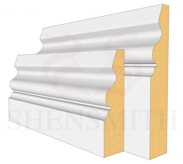 Ogee 4 mdf skirting boards