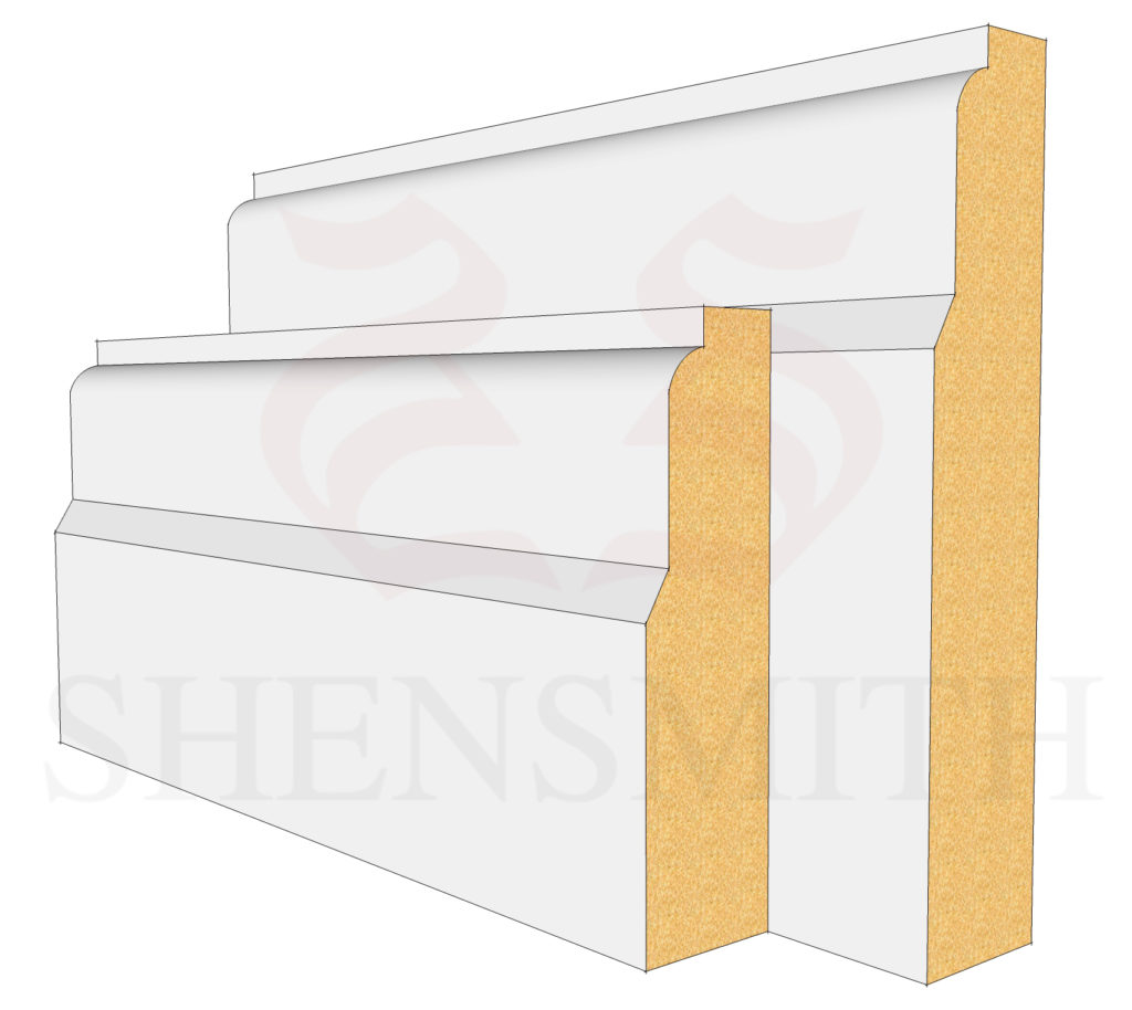 Lambs Tongue MDF Skirting Board, 5.4m Lengths Trade Skirting